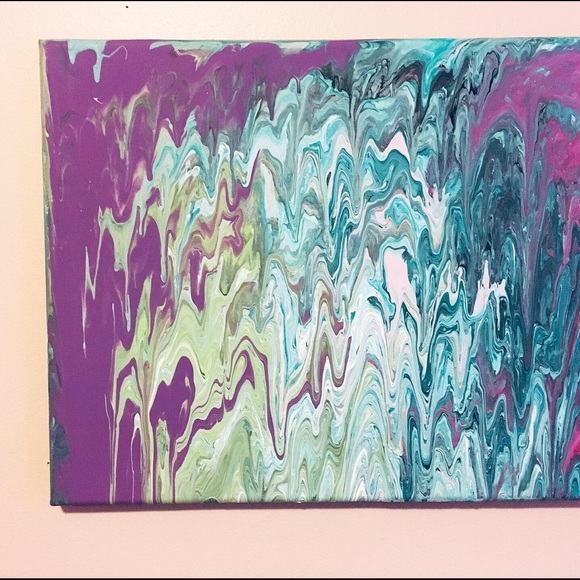 Handmade acrylic poor painting on canvas - Picture 2 of 3